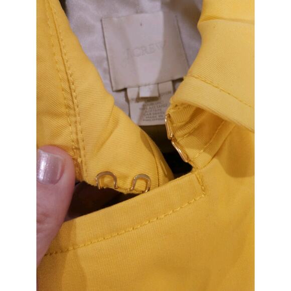 J Crew Womens sz 4 Bright Yellow Trudy Peacoat Blazer Double breasted Coat LN - Picture 10 of 10